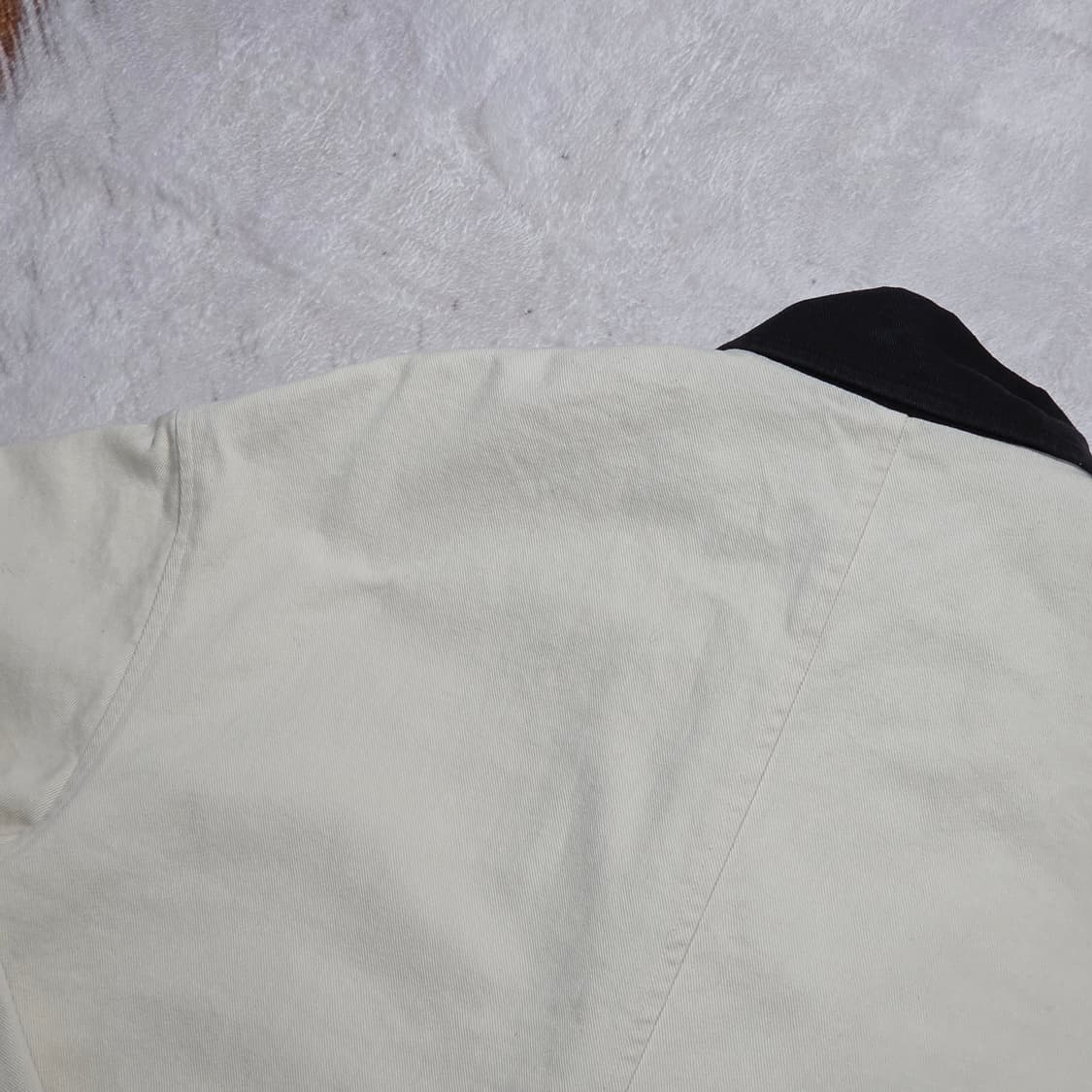 카라 배색 베이지 코튼 자켓 상품이미지5