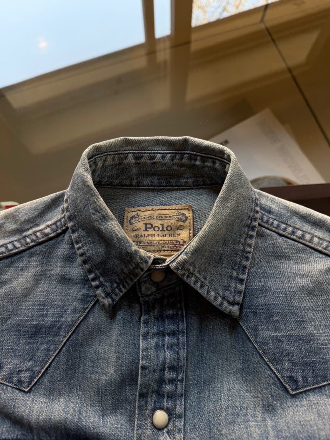 폴로 랄프로렌 데님 셔츠 슬림100 상품이미지8