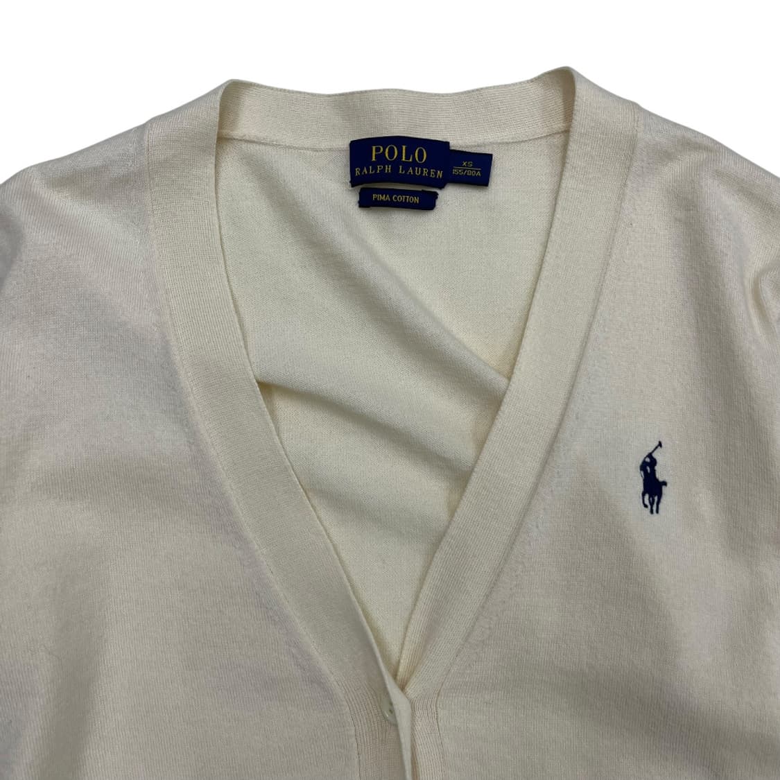 폴로 랄프로렌 딱붙핏 네이비포니 아이보리 가디건 XS 상품이미지4