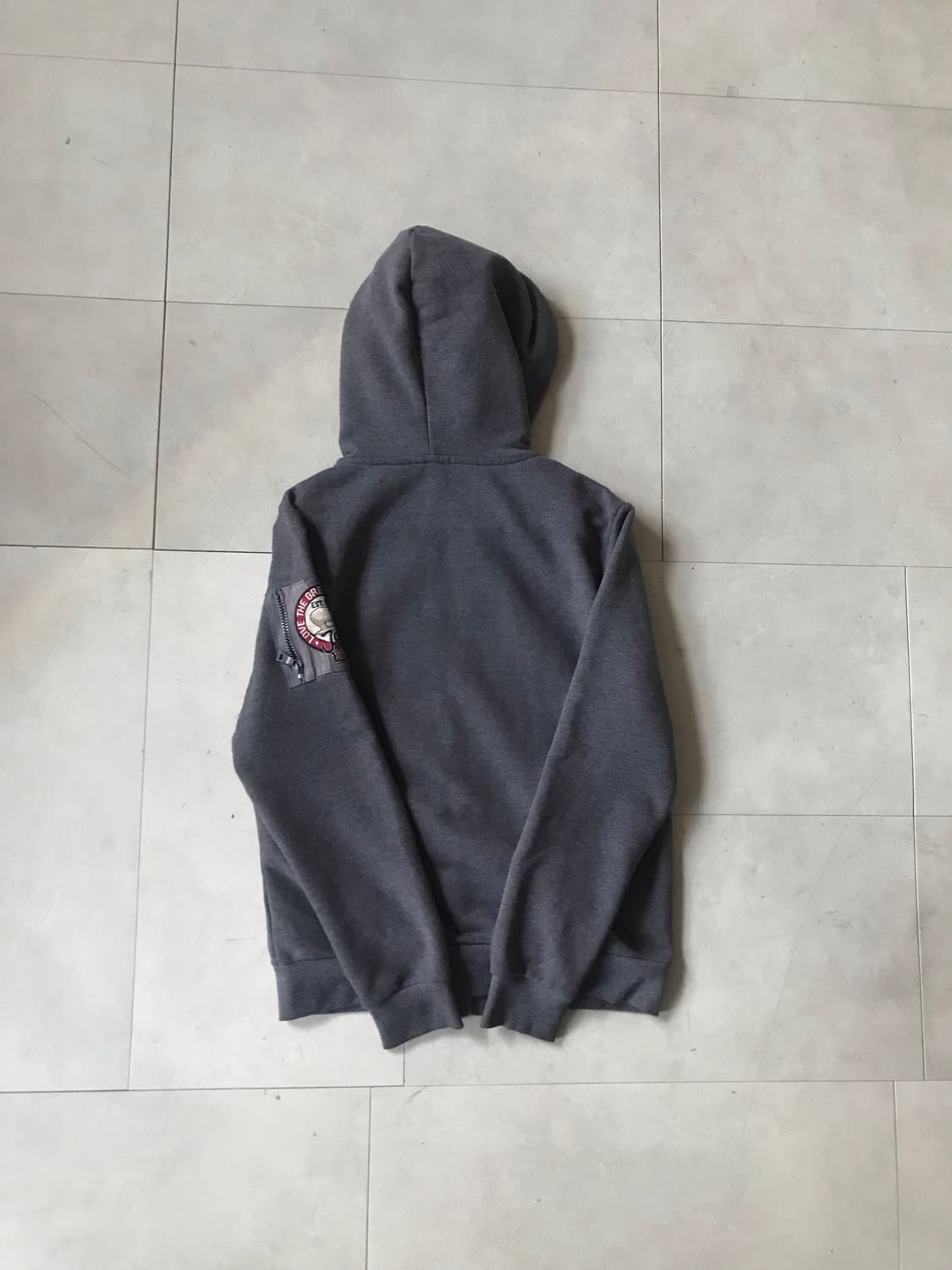 지프 그레이 후리스로고 후드집업 상품이미지7