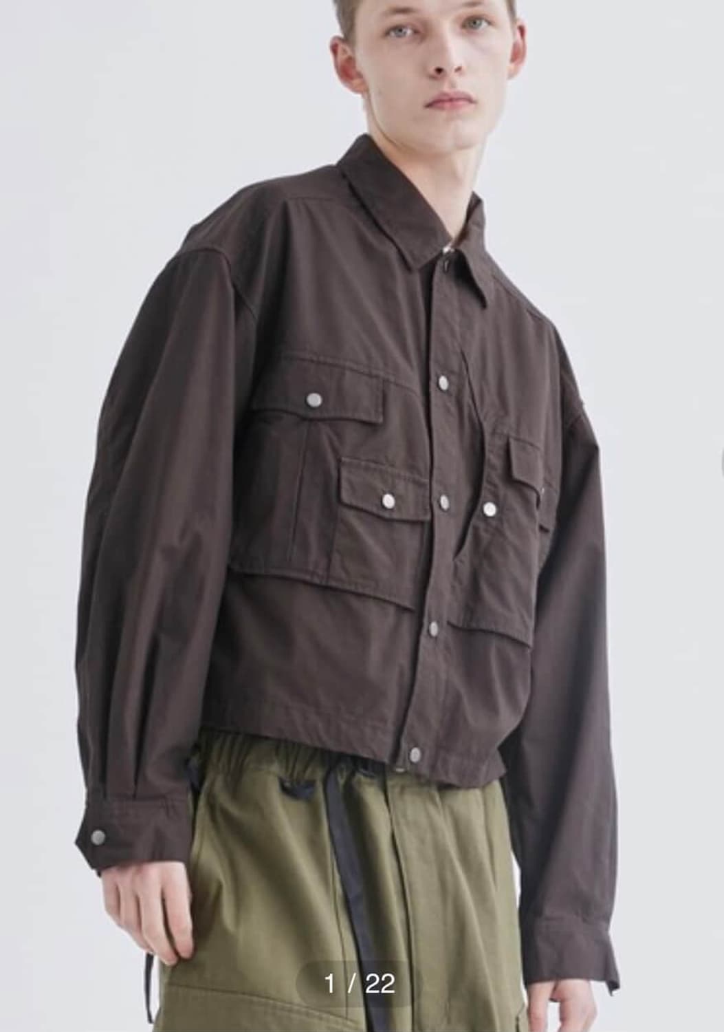 사스콰치 패브릭스 23aw 하프 문 크롭 셔츠 자켓 수미컬러 라지 상품이미지1