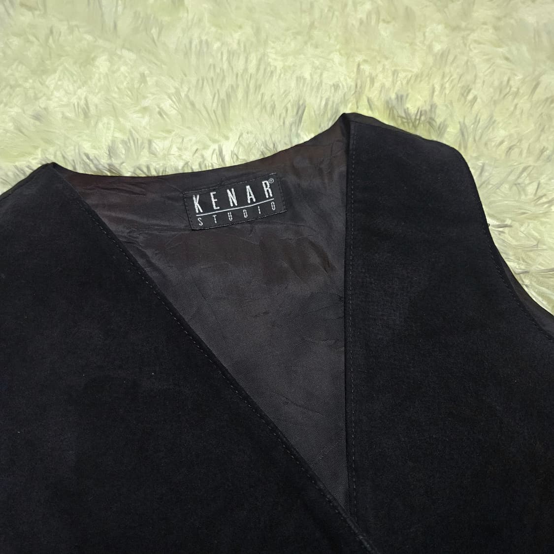 Kenar Studio in USA 90's 빈티지 누벅 레더 베스트 상품이미지4