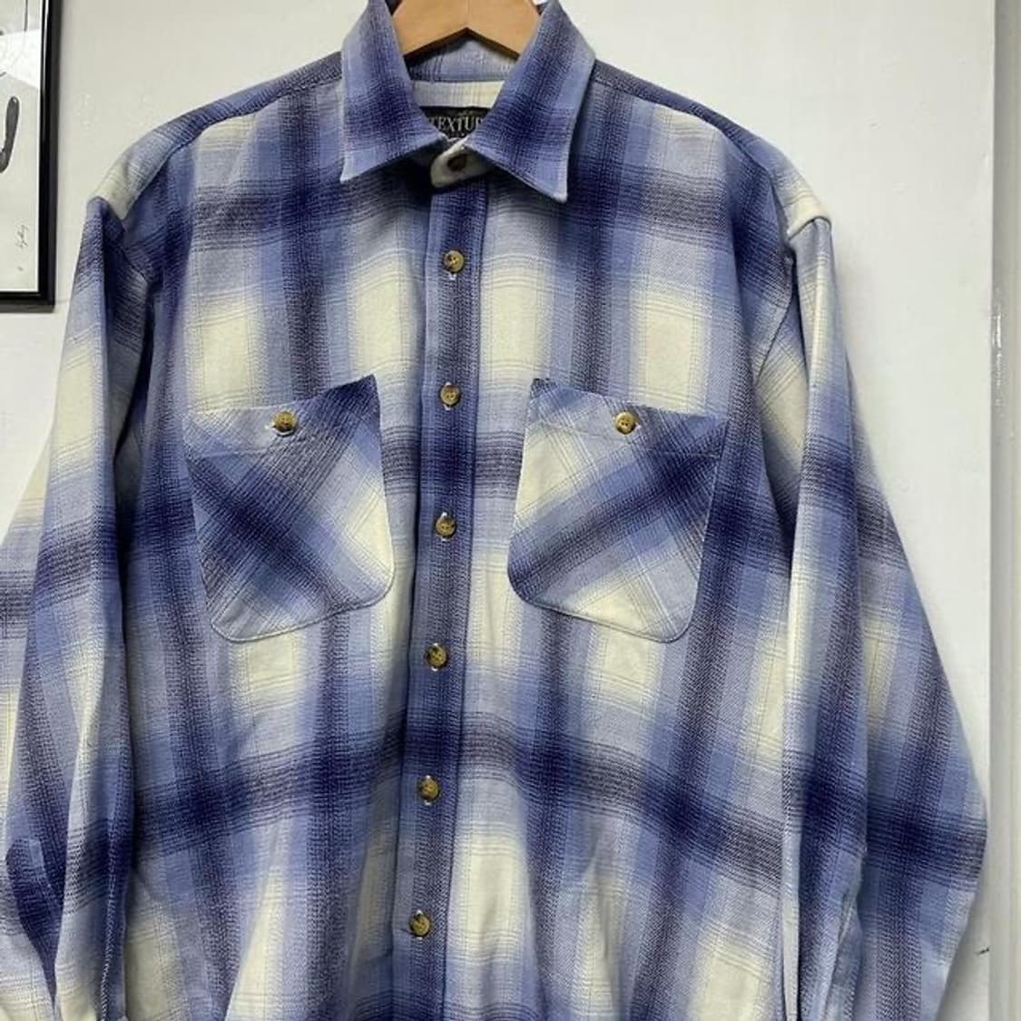 텍스쳐스 타탄 체크 플란넬 셔츠 (L)  상품이미지2