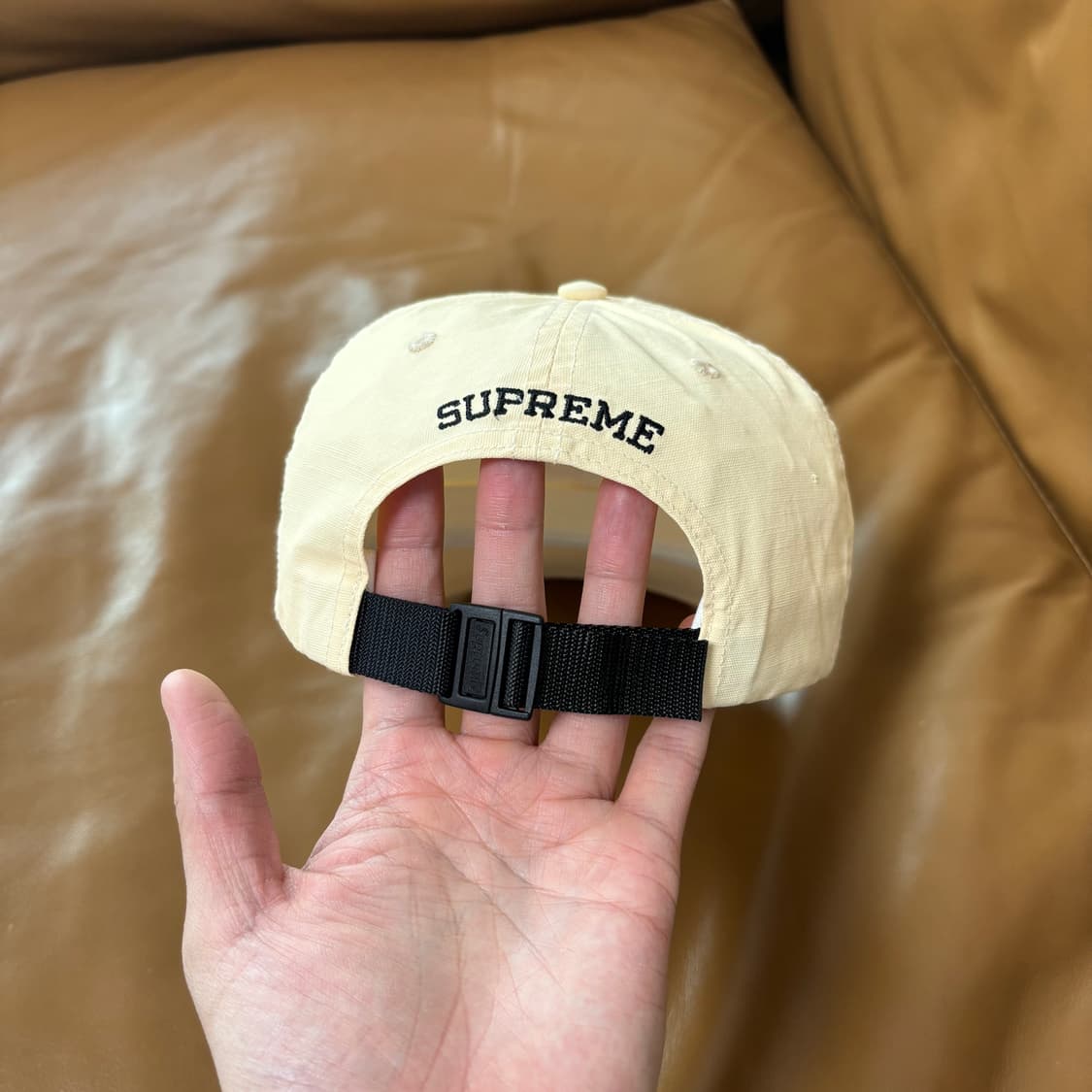 슈프림 6패널 볼캡 모자 22SS 코티드 리넨 내츄럴 상품이미지7