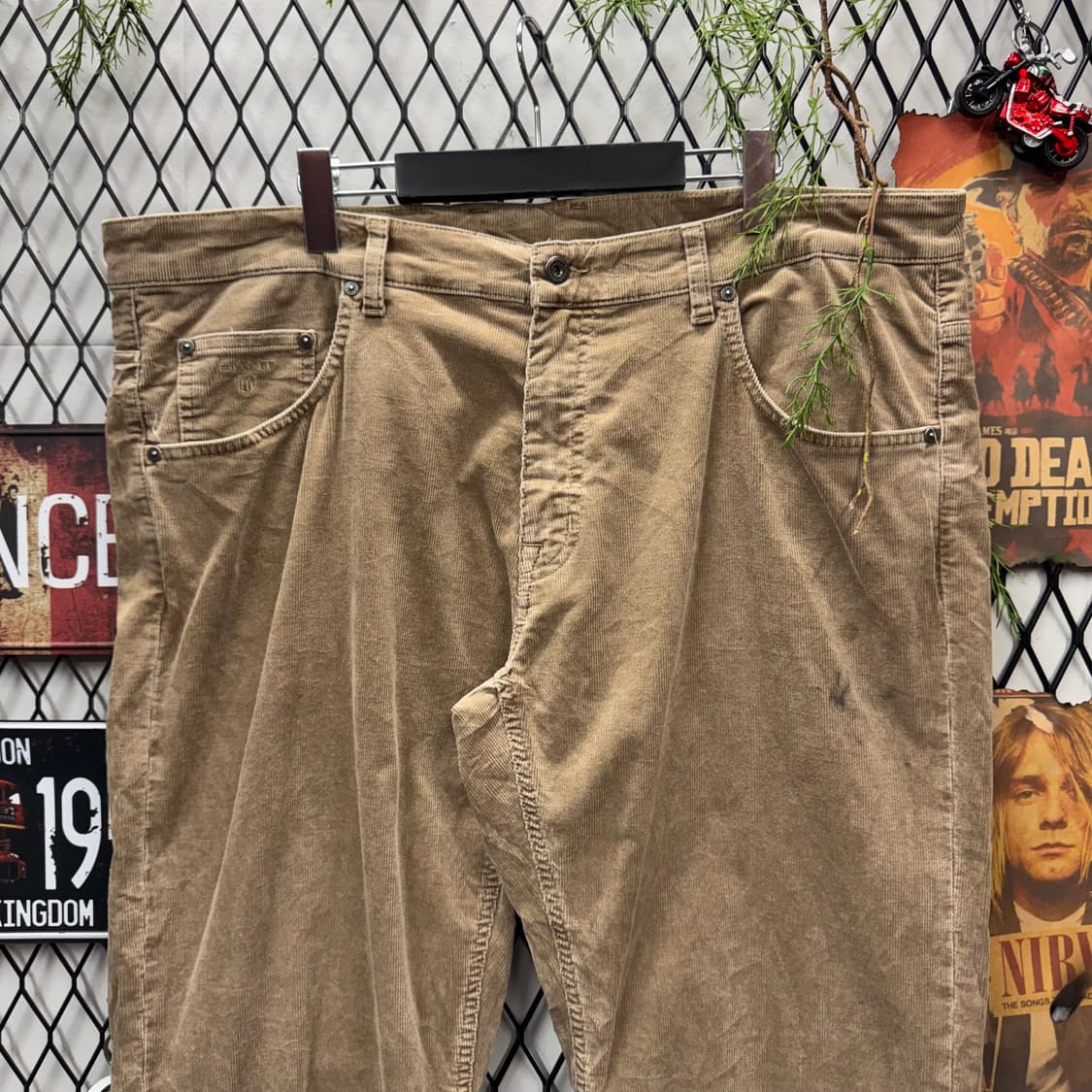 GANT 간트 빈티지 코튼 팬츠 전면 포켓 로고 포인트 베이지 상품이미지3