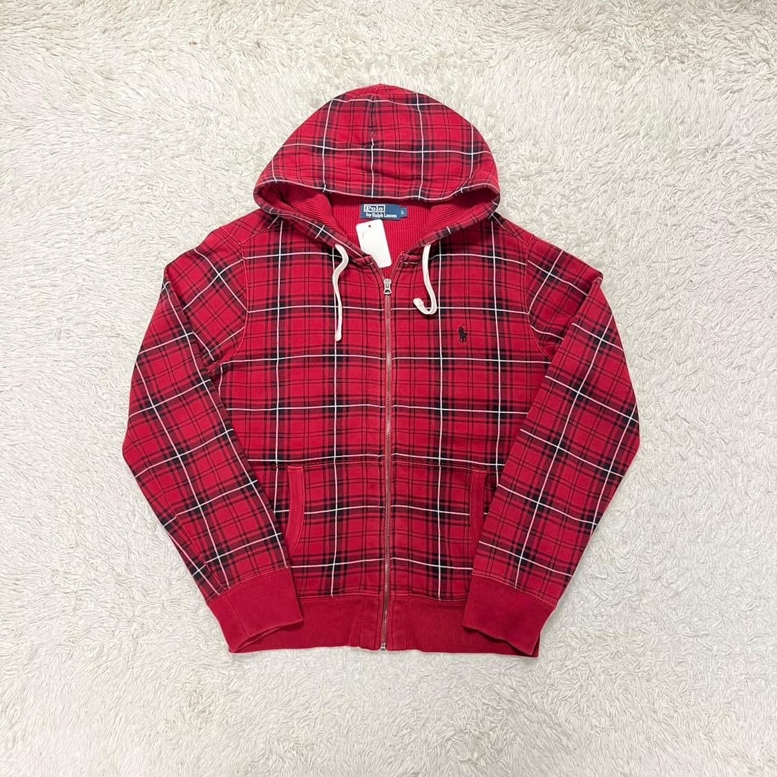 Polo tartan check thermal zip-up hoodie 상품이미지4