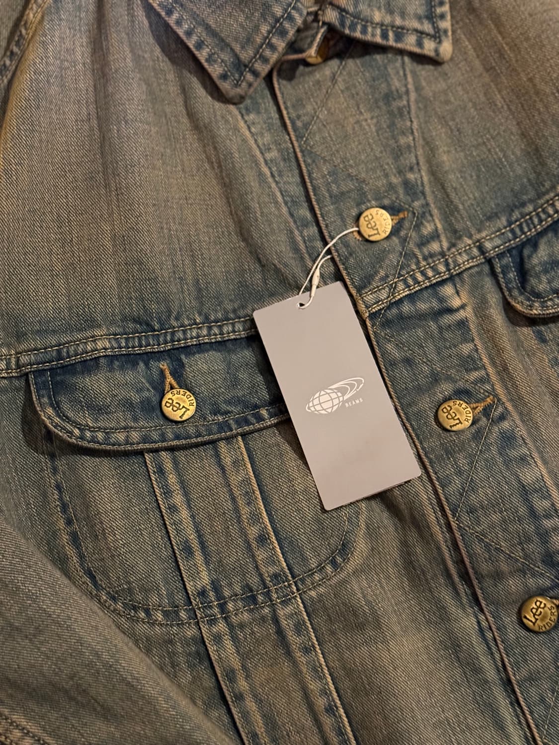 빔즈 x LEE 라이더스 별주 빈티지워싱 데님 자켓 상품이미지4