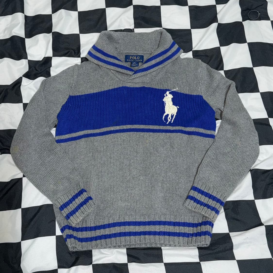 폴로 랄프로렌 빅포니 숄카라 니트 10-12 상품이미지1