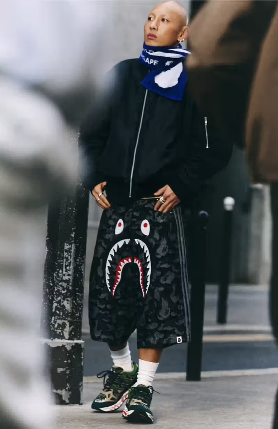 (L) 아디다스 x 베이프 샤크 데님 택만 뜯은 새상품! 상품이미지1