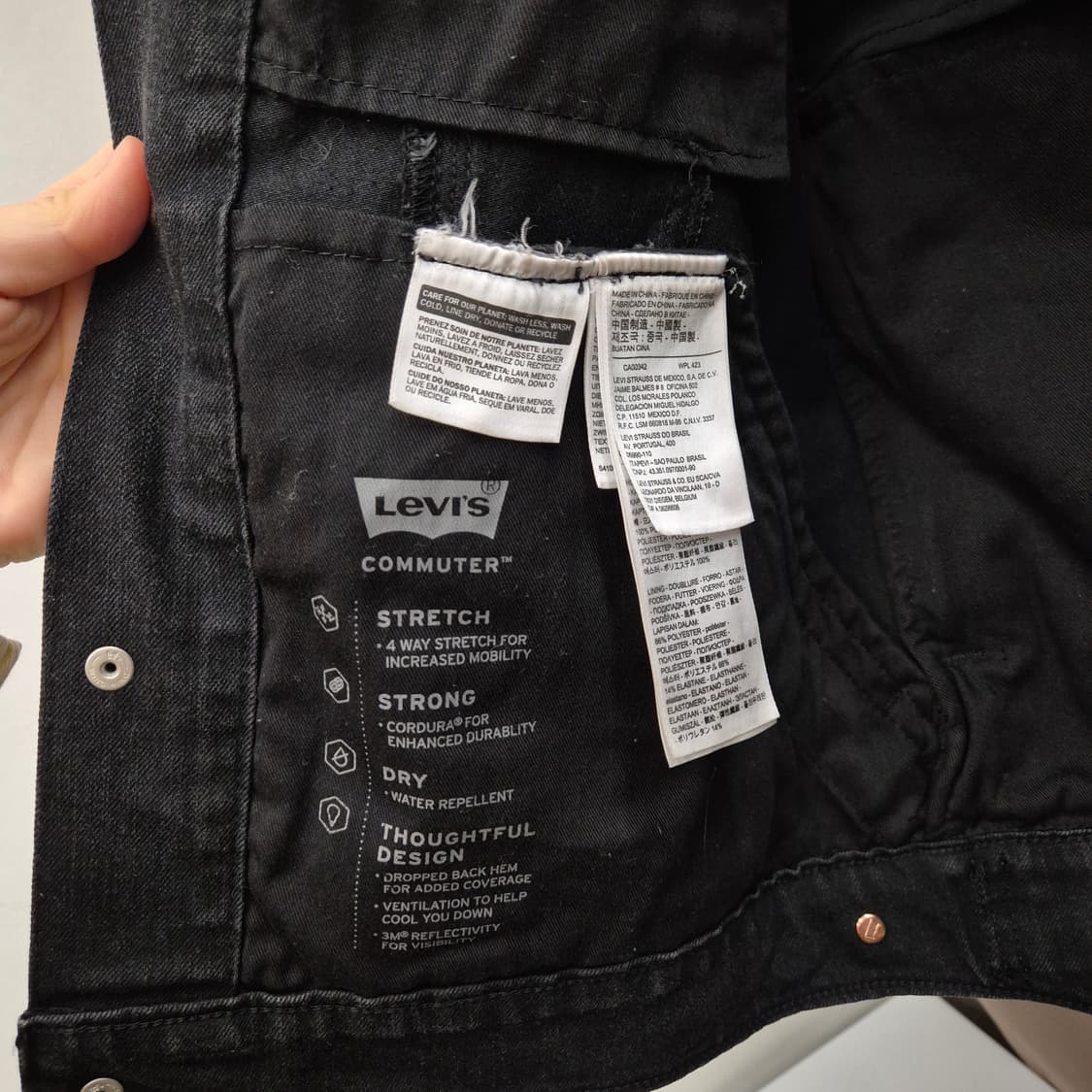 리바이스 블랙 데님 커뮤터 트러커 자켓 M 상품이미지9