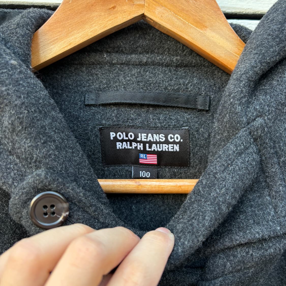 Polo 폴로 진스 울 더플 코트 상품이미지4