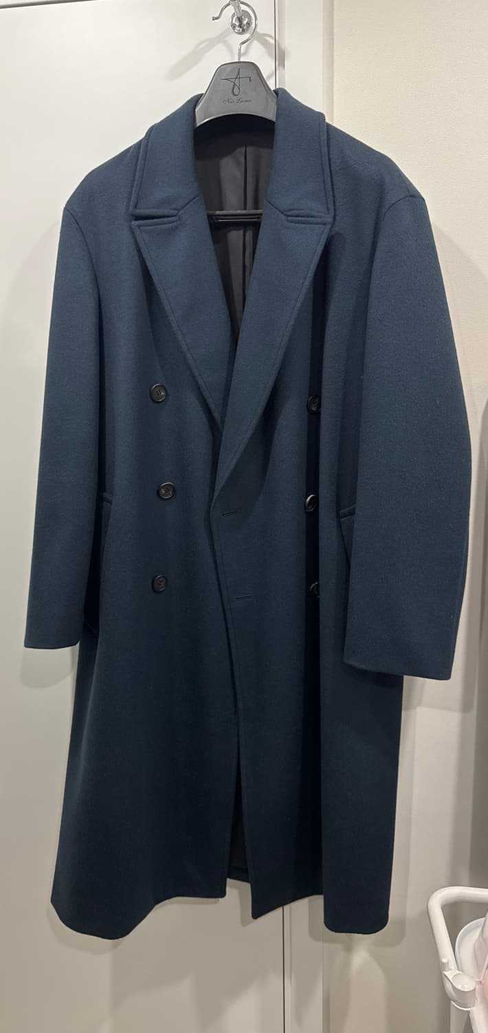 엘무드 알란 오버핏 더블 코트 터콰이즈 44 상품이미지1