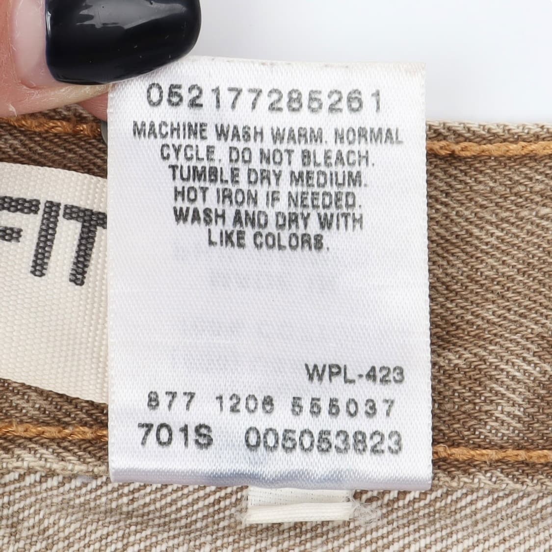 리바이스 505 베이지 레귤러핏 워크 데님팬츠 상품이미지10