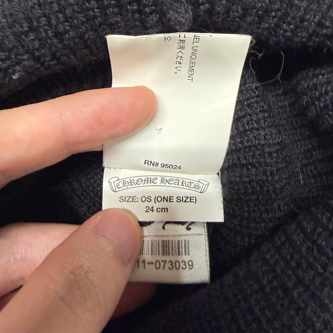 크롬하츠 Chrome Hearts 홀스슈 말발굽 크로스 울100 비니 상품이미지6