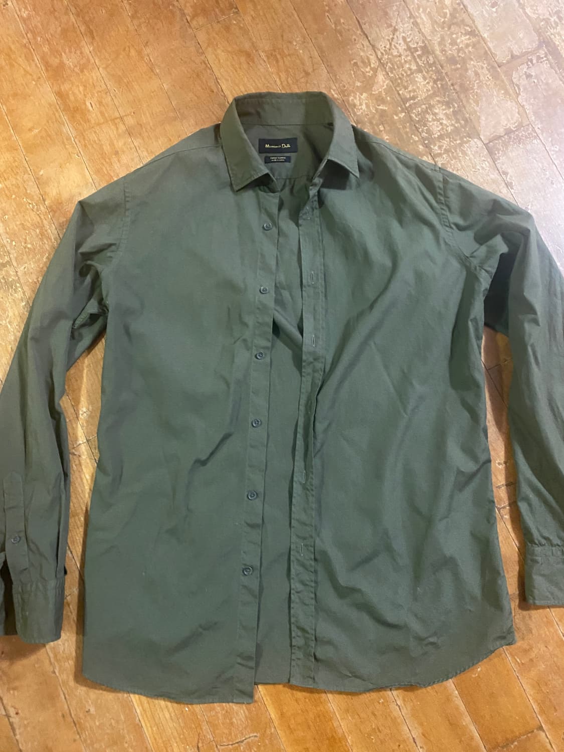 Massimo Dutti  올리브그린  코튼 셔츠 M 상품이미지1