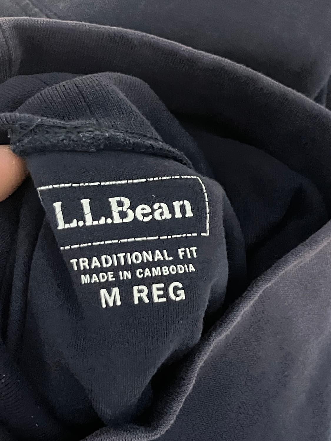 L.L.Bean 네이비 목폴라 긴팔티셔츠  J02592 상품이미지5