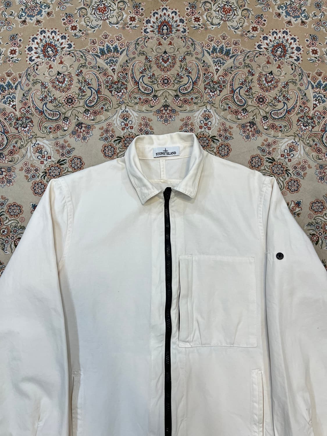 스톤아일랜드 브러쉬드 코튼 오버 셔츠 자켓 상품이미지2