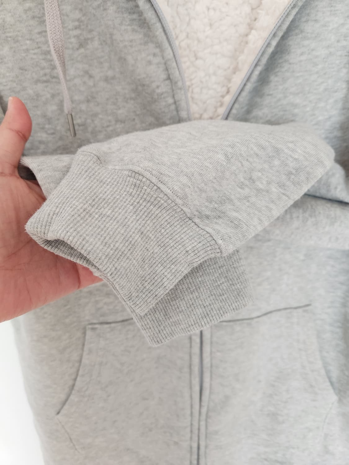 CLOSSHI 양털 후드 집업 상품이미지3