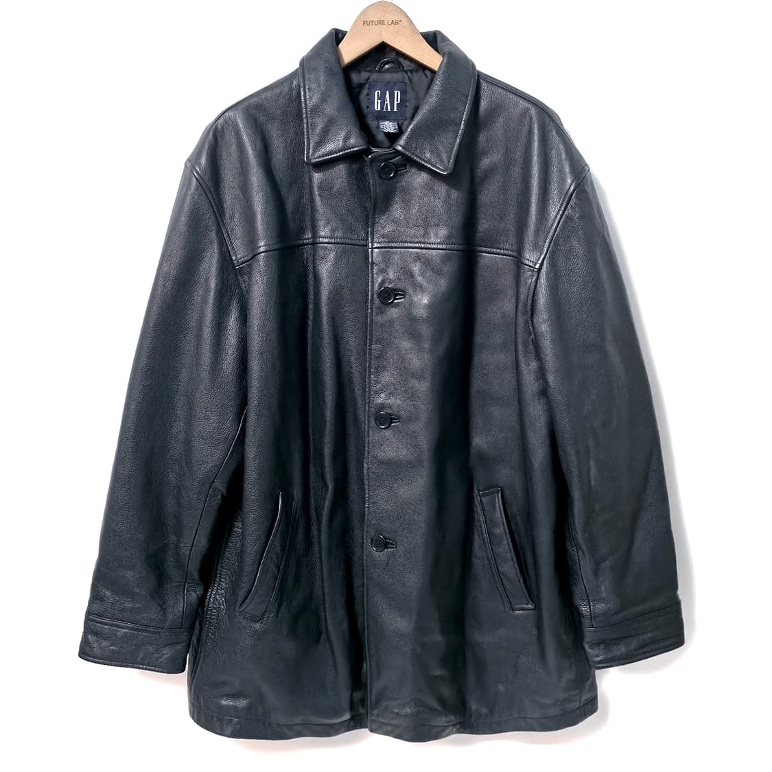 [XL] 90s 갭 레더 카 코트 블랙 상품이미지1