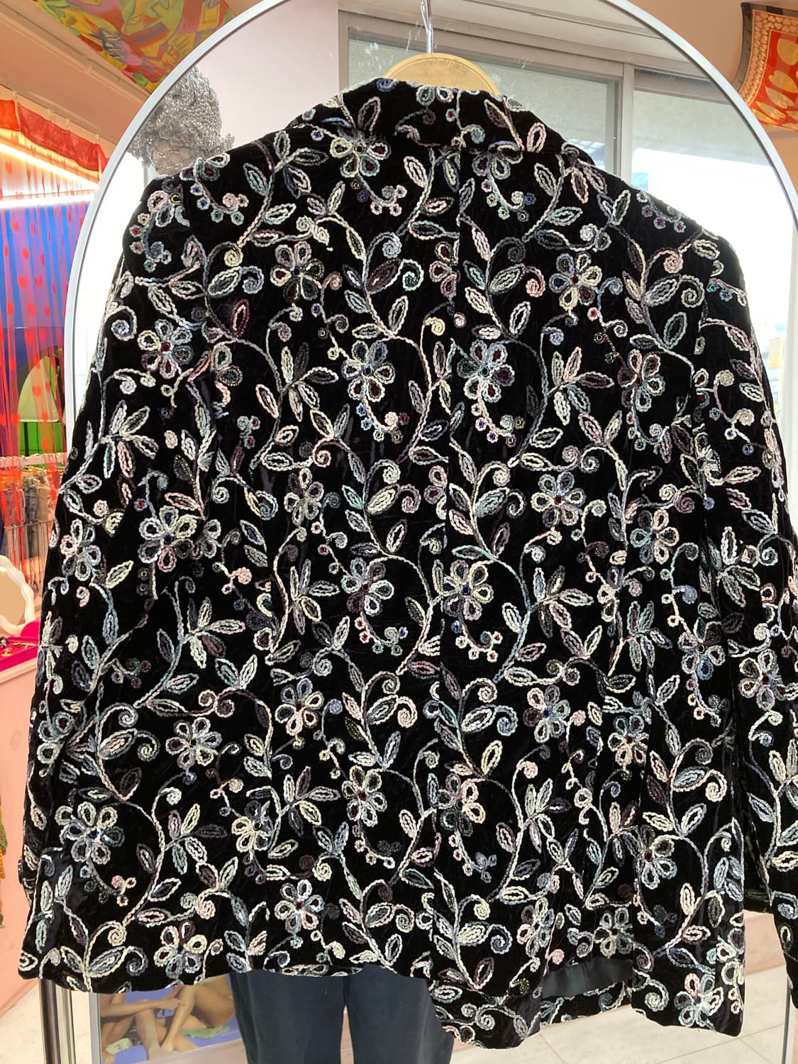 빈티지 플라워패턴 벨벳 자켓 상품이미지6