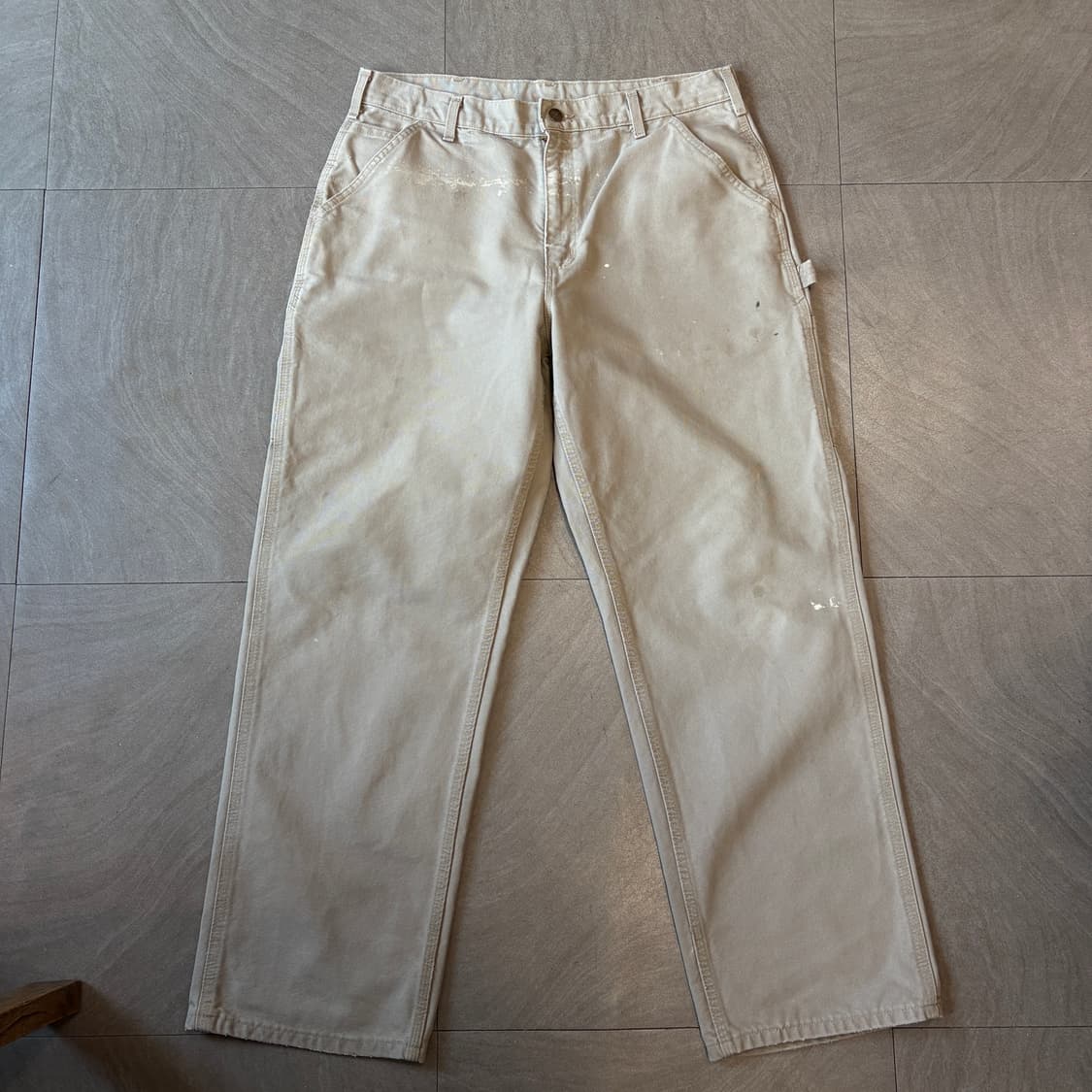 칼하트 정품 오리지널 라이트 그레이 카펜터 팬츠 상품이미지5