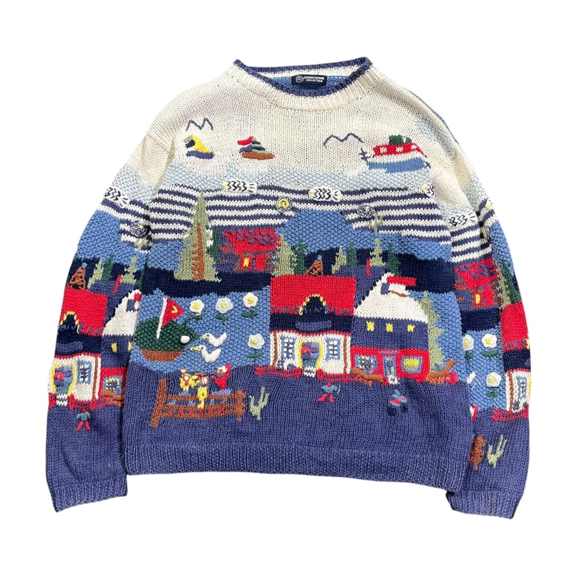 [COOKTOWN] 쿡타운 키치 빌리지 자수 니트 상품이미지1