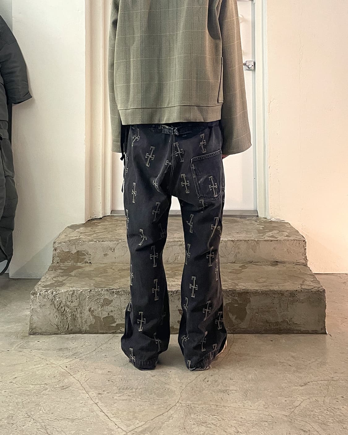 블랙사인 15FW 모키 자카드 몽고메리 팬츠 플레어 34 상품이미지10