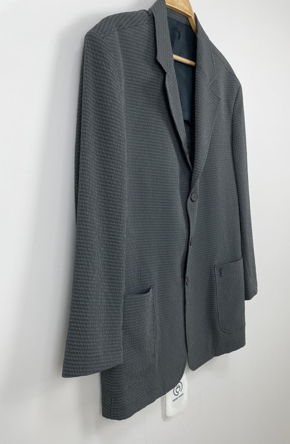 입생로랑(Yves Saint Laurent) 쁘띠 체크 로고 자수 자켓 상품이미지4