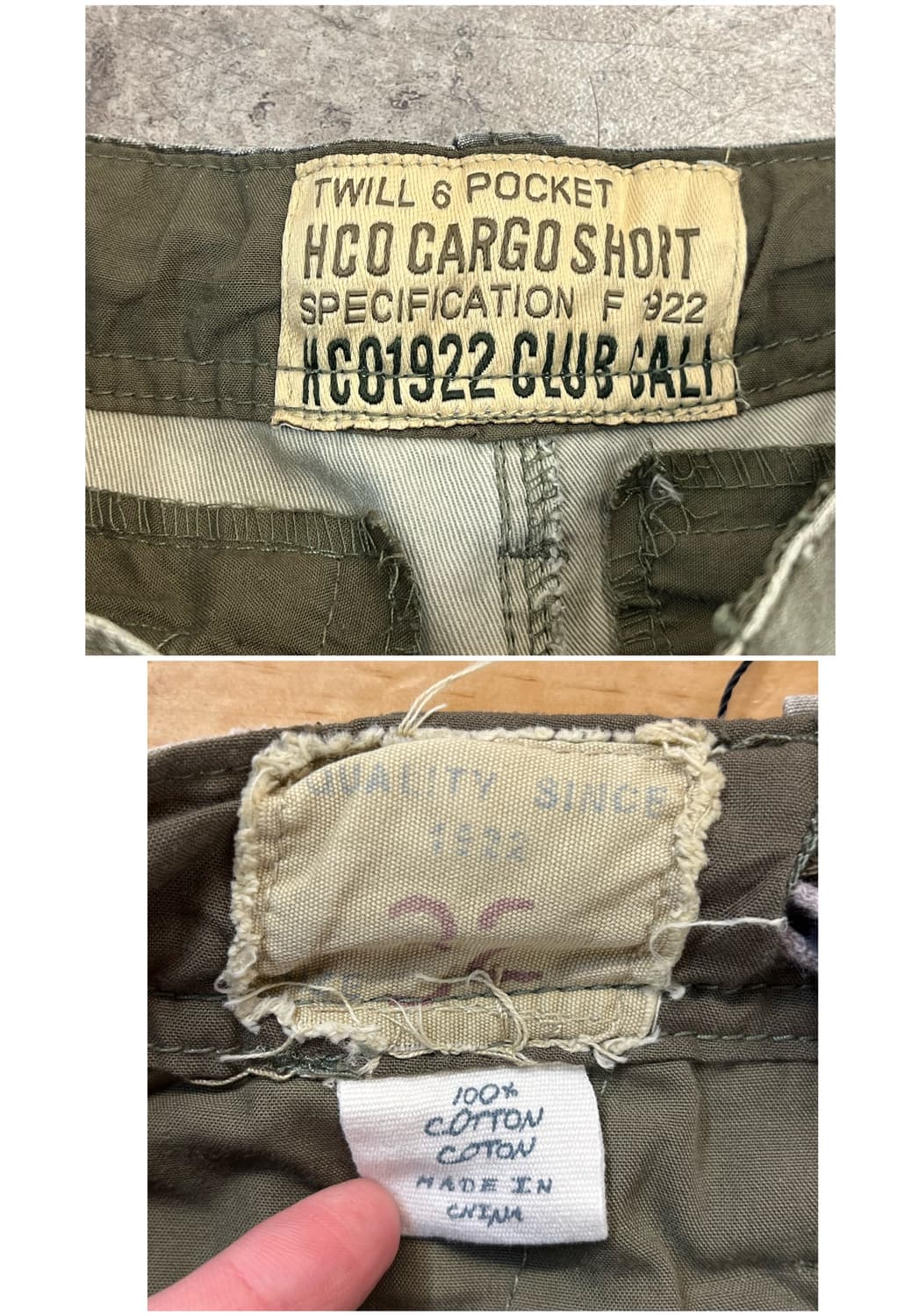 빈티지 HCO 카모 카고 하프 팬츠 32 #csz4142 상품이미지3