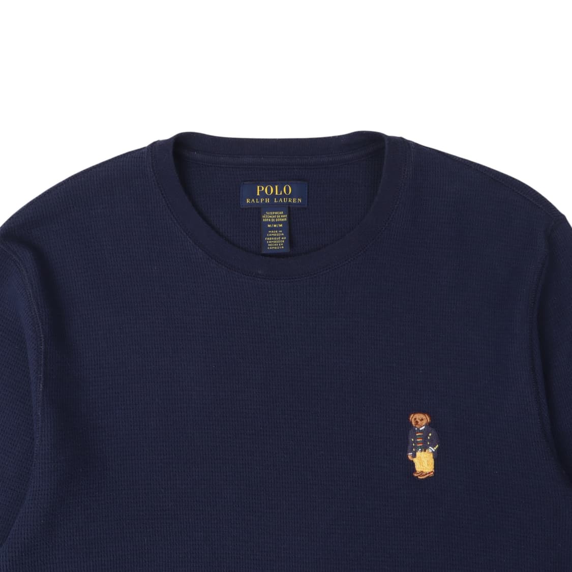 폴로 랄프로렌 네이비 폴로베어 와플 롱슬리브 상품이미지2