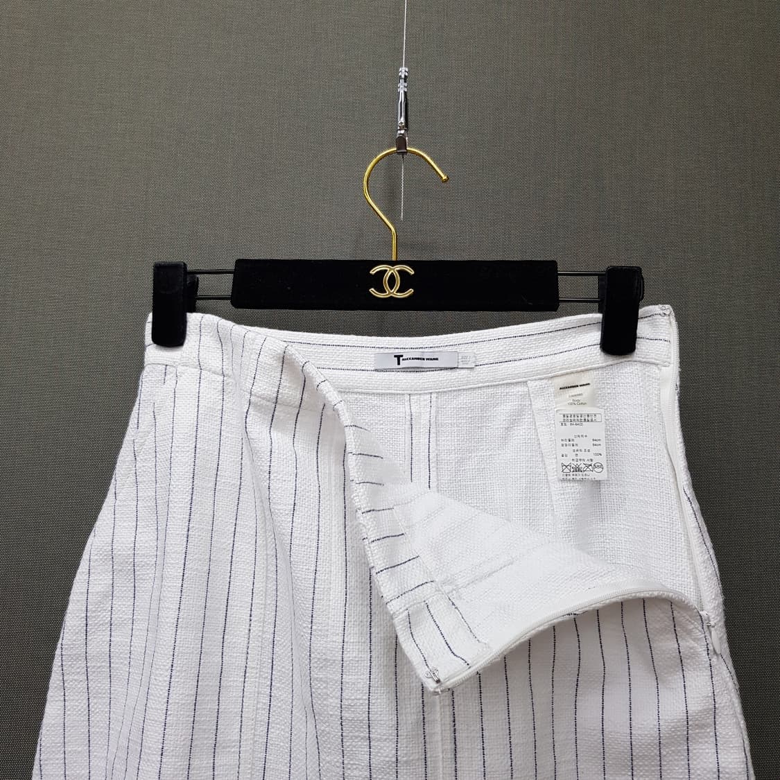 알렉산더왕 핀스트라이프 H라인 스커트 64-84사이즈 상품이미지2