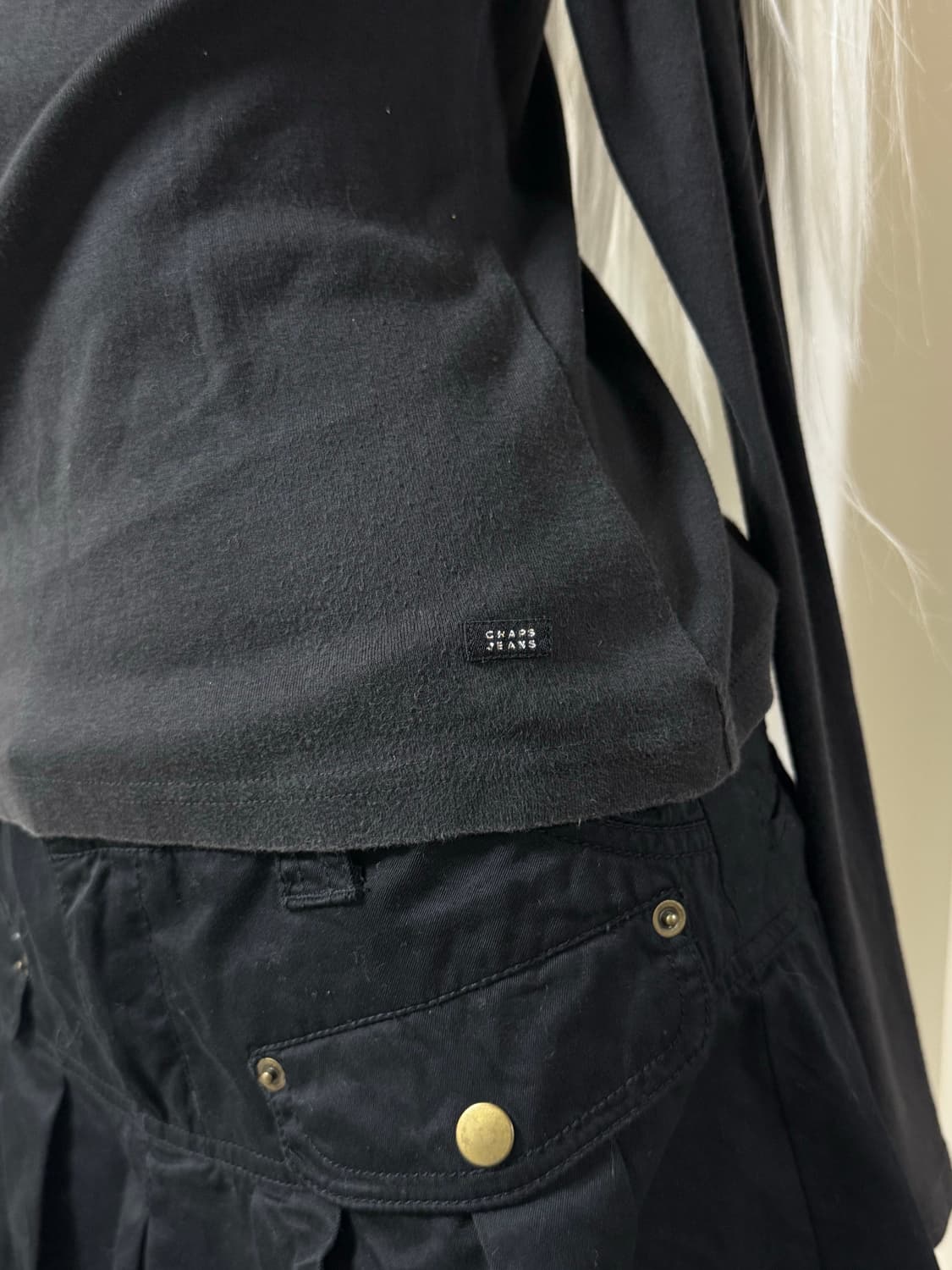 펑크 갸루 y2k 터틀넥 티셔츠 상품이미지3