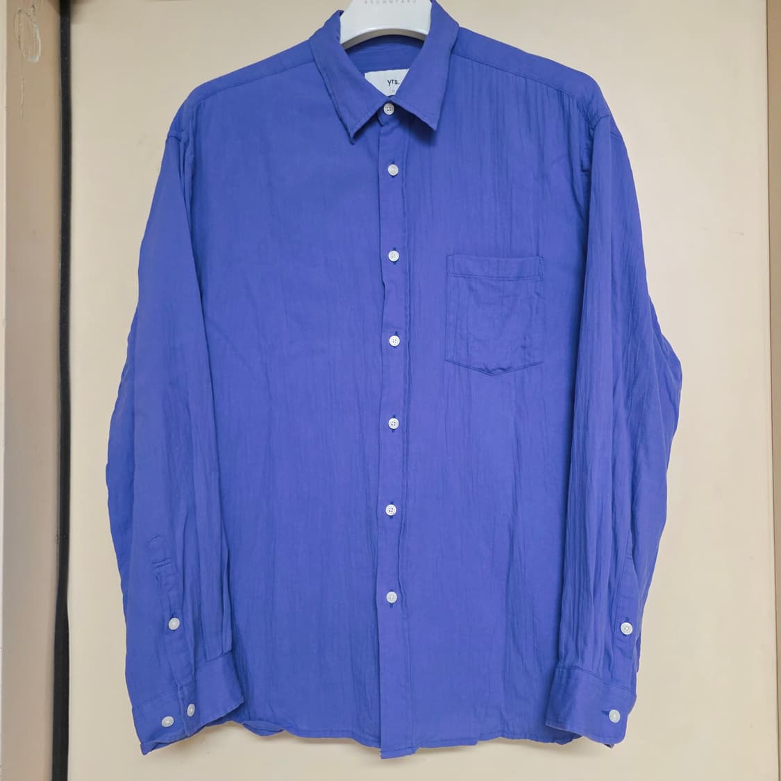 [2] 이얼즈어고 헴프 코튼 포이카 셔츠 블루 yrs 상품이미지5