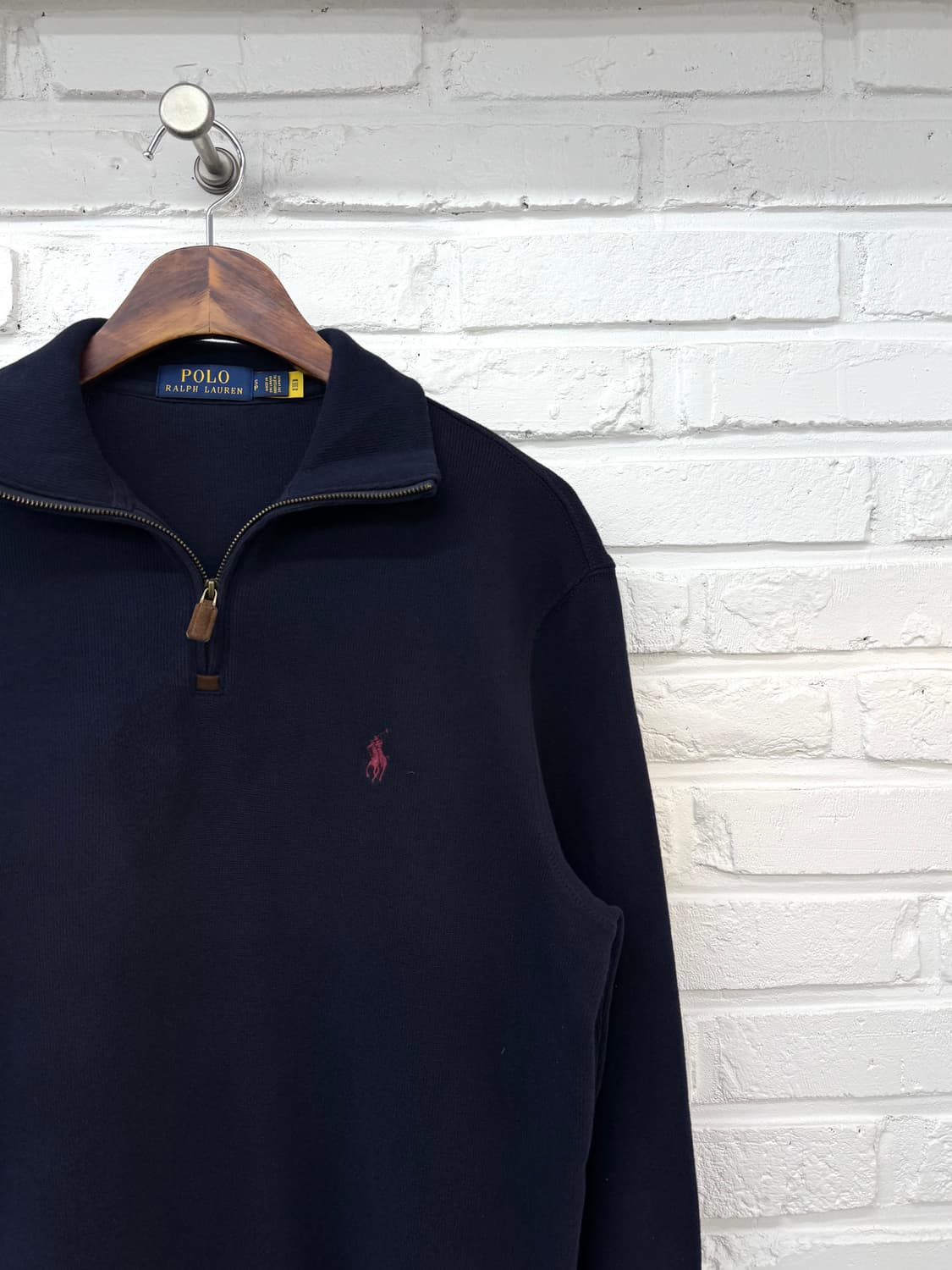 폴로 네이비 반집업 니트 상품이미지4
