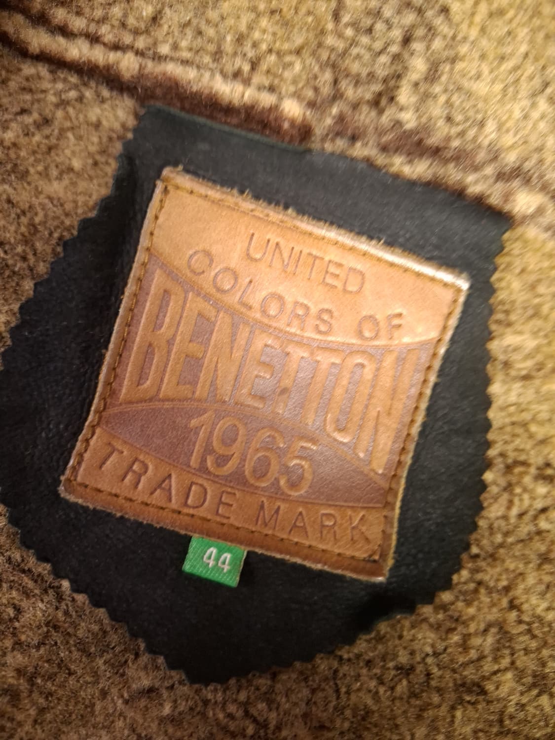 오리지날 90's 베네통 빈티지 리얼레더 무스탕 상품이미지3