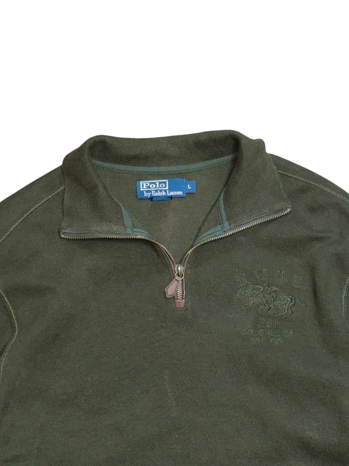 폴로 랄프로렌 하프 집업 자수 로고 니트 상품이미지5