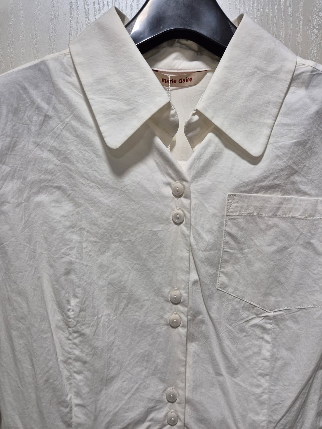 (세일)(새상품)마리끌레르 화이트 블라우스 5부 상품이미지3