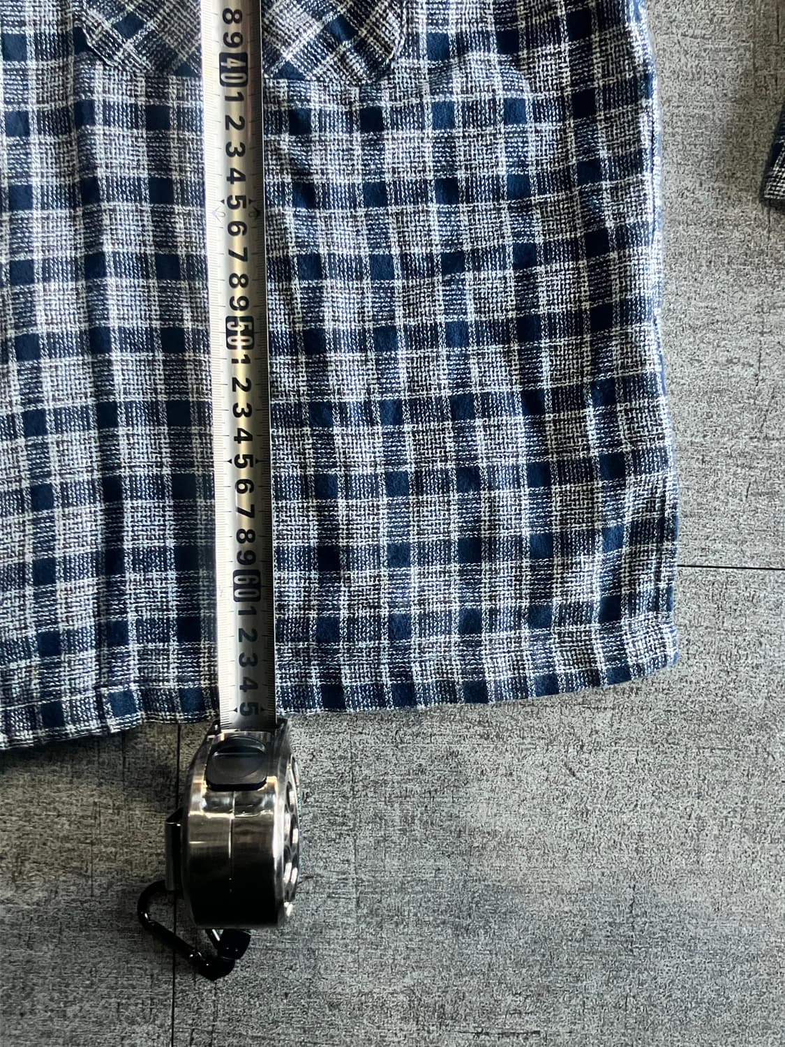 일본빈티지 Erevinrude 올드스쿨스트릿 오혁풍 잔체크 블루종자켓 상품이미지4