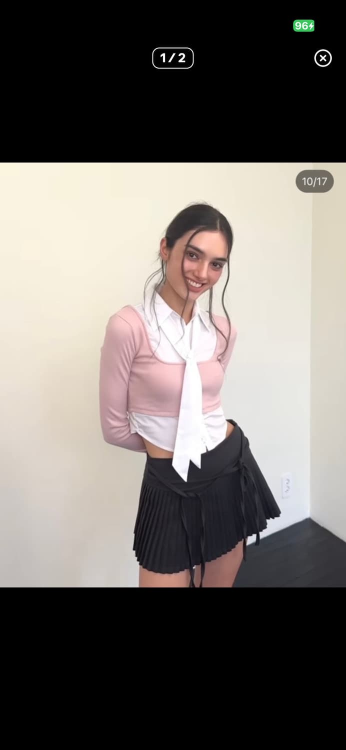 페인오어플레저 에블린 셔츠탑 핑크(m) 상품이미지5