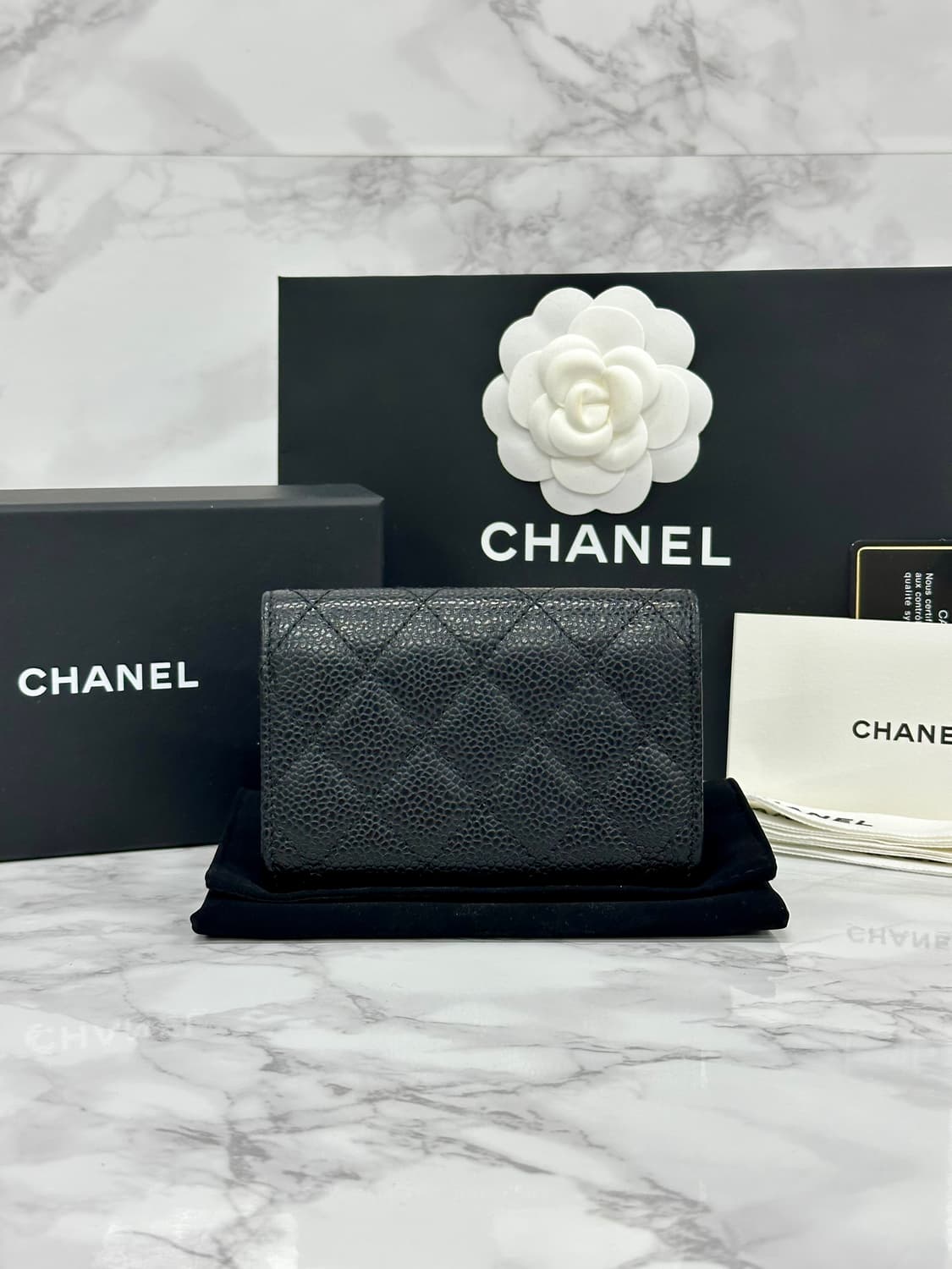 [풀구성] 샤넬 클래식 골드메탈 카드지갑 캐비어 블랙 상품이미지6