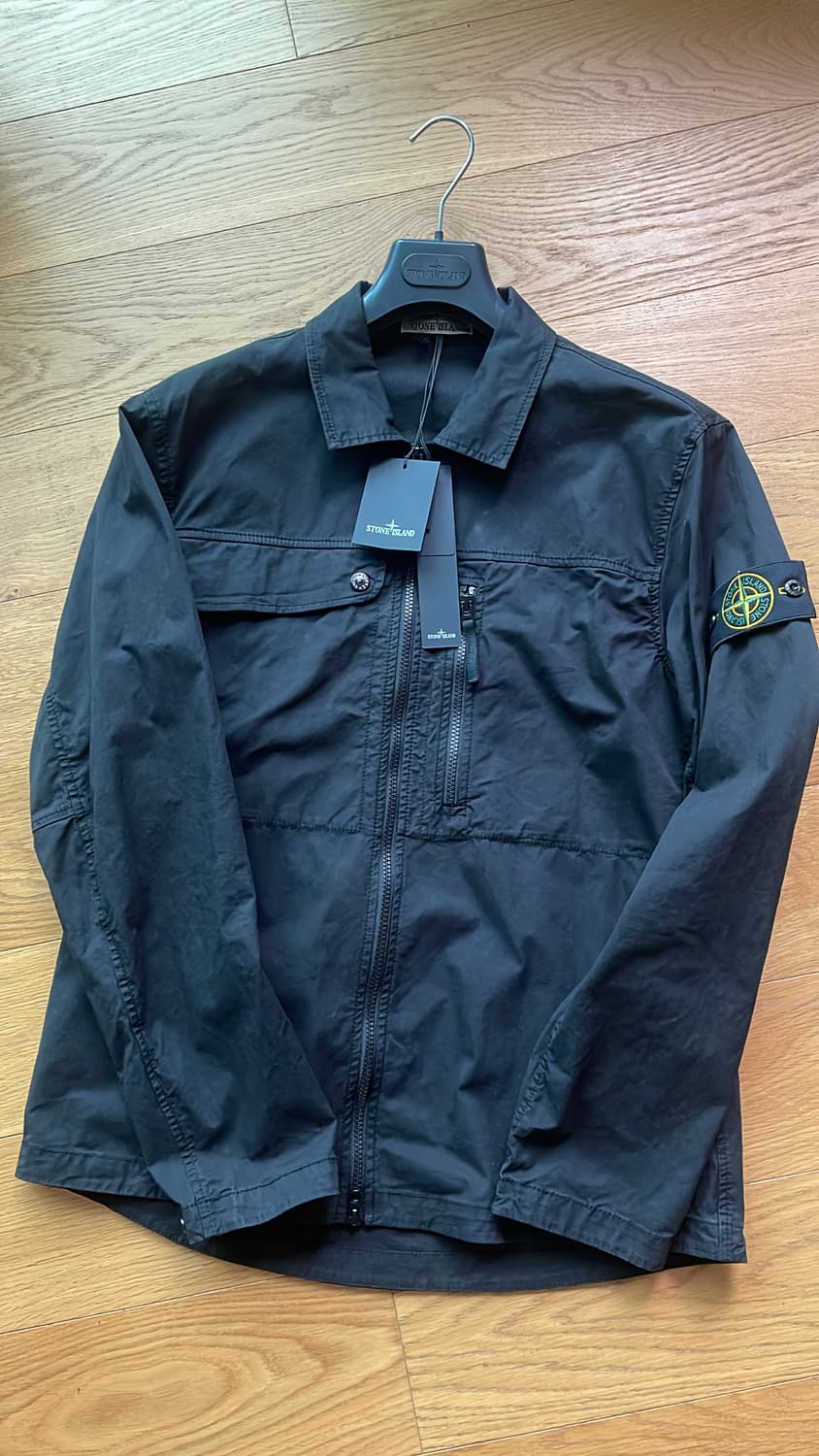 국내 매장 정품 스톤 아일랜드 오버셔츠 블랙 황금 사이즈 L 라지 상품이미지1