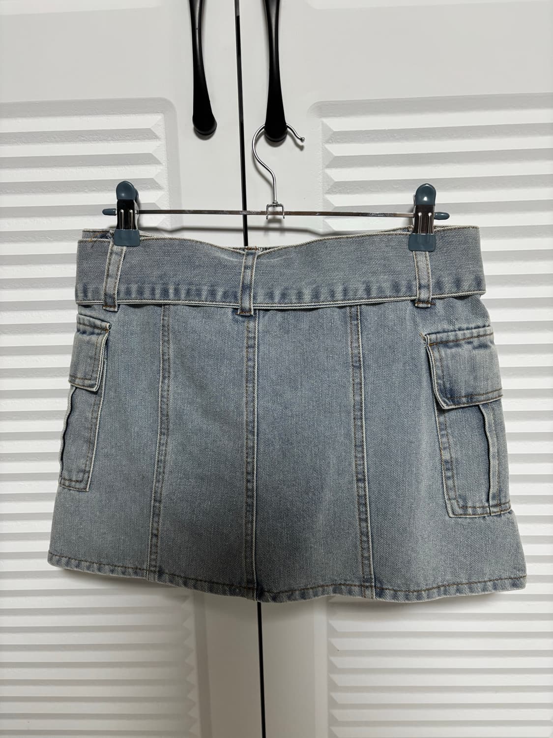 벨트 카고 데님 마이크로 미니 스커트 상품이미지2