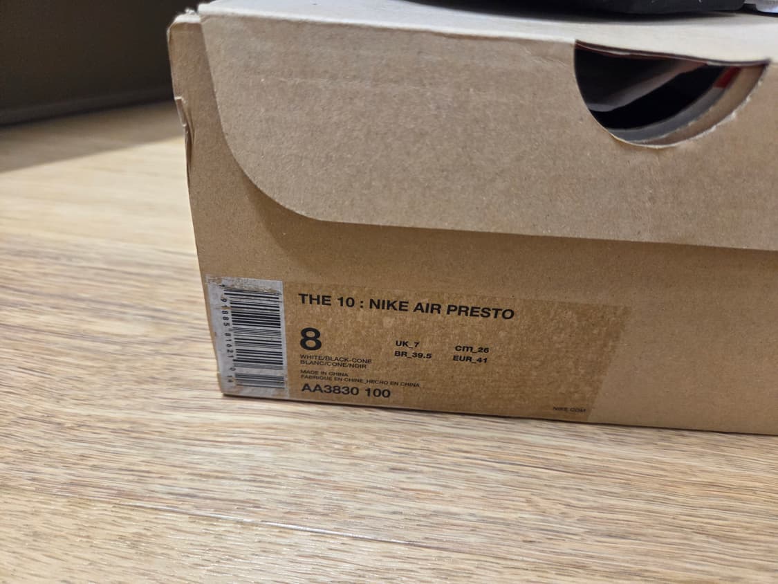 오프화이트 × 나이키 에어 프레스토 화이트 260 상품이미지7