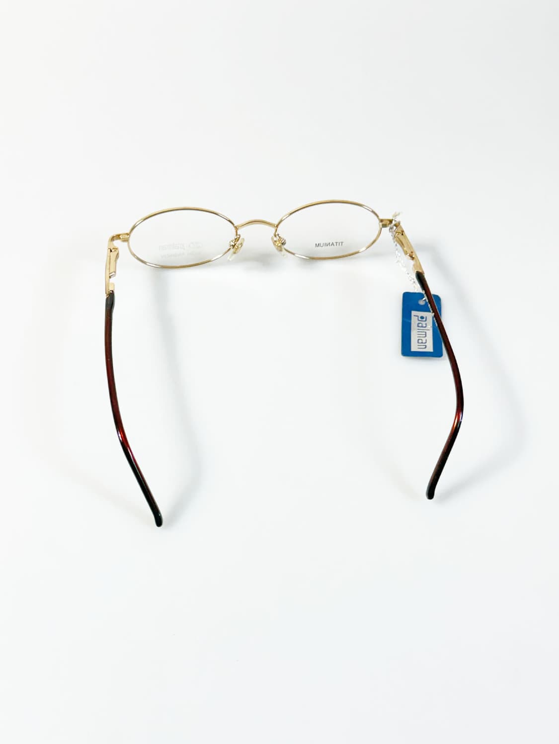 PALMAN 골드 티타늄 슬림 오벌 프레임 빈티지 안경 상품이미지4