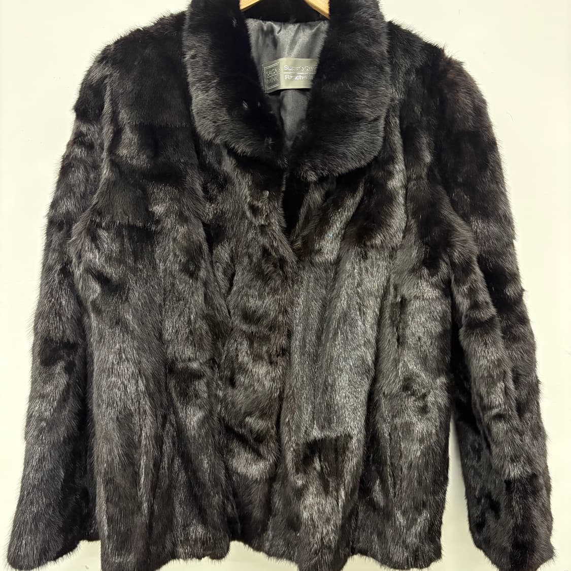 사가 밍크 코트 블랙 여/L 상품이미지2