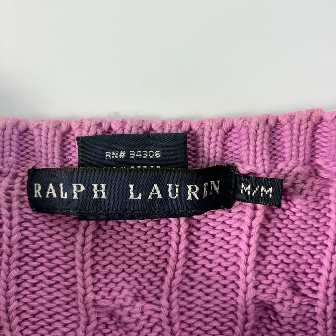 Polo  랄프로렌 자수 코튼 라벤더 꽈배기 니트  상품이미지5