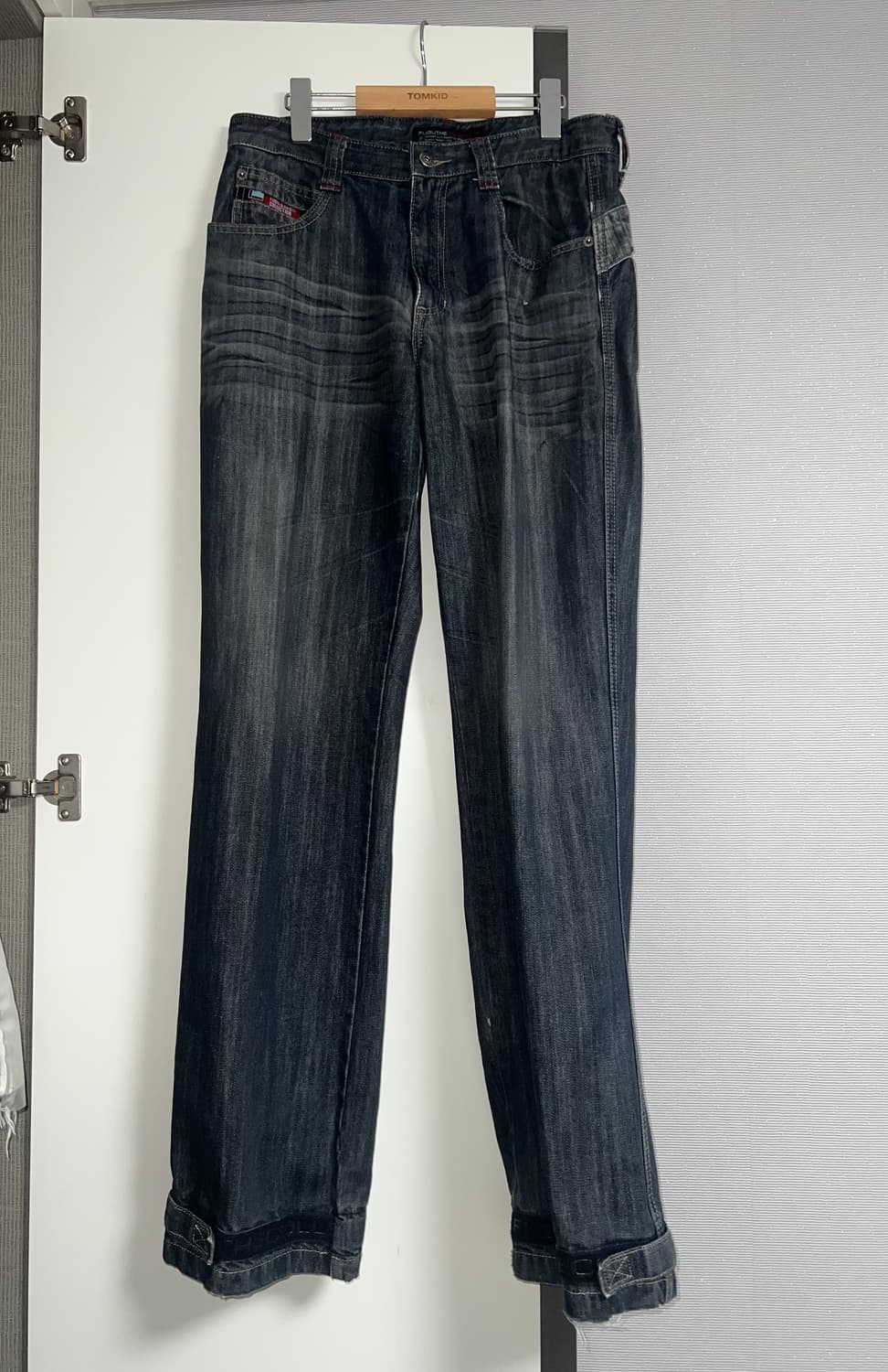 FUBU 빈티지 워싱 진청 데님 팬츠 상품이미지2