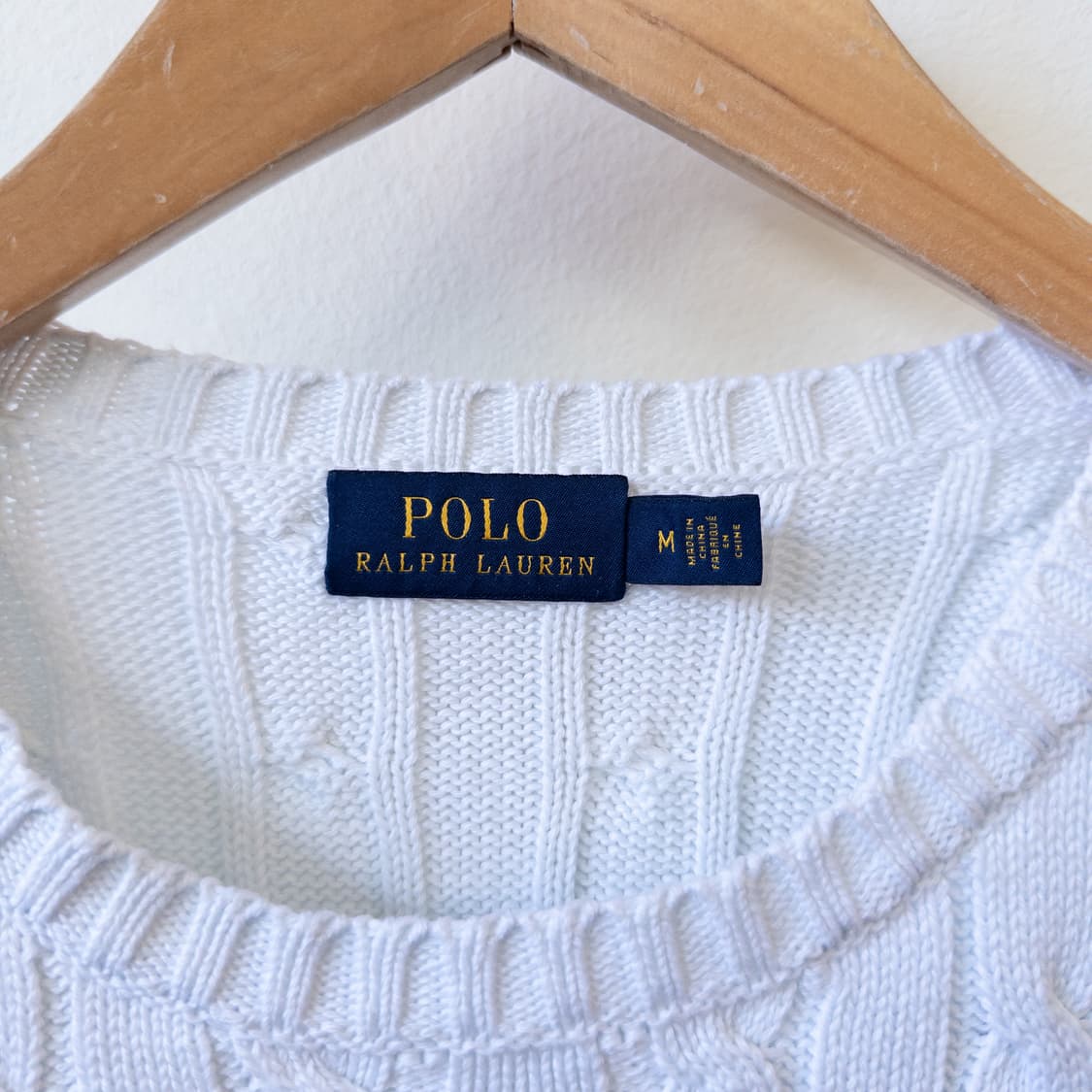 폴로 화이트 스웨터 상품이미지5