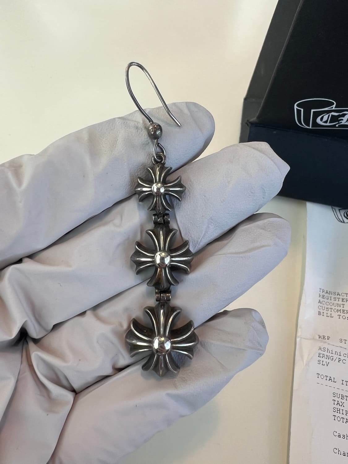 크롬하츠 3 CH PLUS 드롭 이어링 상품이미지2