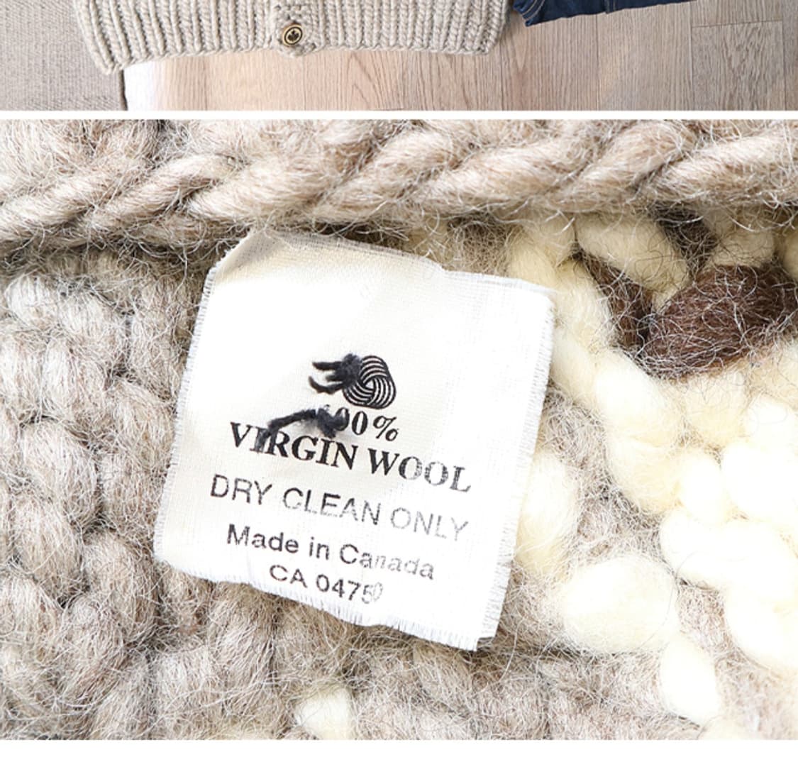 캐나다 핸드메이드 양모100% 인디언 코위찬 베스트 스웨터  상품이미지8